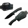 Couteau De Survie Chasse S-Tec Lame Acier 3Cr13 Manche & Etui ABS STT25141BK - Livraison Gratuite