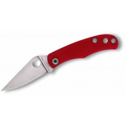 Couteau Spyderco Bug Micro-Size Slipjoint Lame Acier 12C27 Manche Red G10 SC133GRDP - Livraison Gratuite