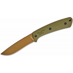 Couteau de Chasse Survie Browning Back Country Medium OD Green Manche G10 Lame Acier D2 Etui Kydex BR0542B - Livraison Gratuite