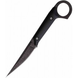 Couteau EliEdge Kiridashi Black Lame Acier 440 Manche Abs Etui Plastic Rigide EE20691BK - Livraison Gratuite