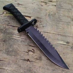 Couteau de Survie Tactical Bowie Frost Cutlery Lame Acier 3Cr13 Manche ABS Etui Plastic FTX41B - Livraison Gratuite