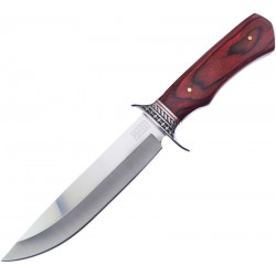 Couteau Frost Cutlery Bowie Lame Acier Inox Manche Bois Etui Cuir FSHP145PW - Livraison Gratuite