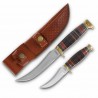 Set de 2 Couteau American Hunter Twin Hunter Set Lames Acier Inox Manche & Etui CUir AH028 - Livraison Gratuite