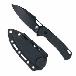 Couteau de Survie Cobratec Wolverine Black Lame Acier D2 Manche G10 Etui Kydex CBTFBWLBK - Livraison Gratuite