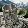 Tasse Médiévale de Chevalier Templar en Acier Inoxydable et Résine CN211602 - Livraison Gratuite