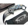 LOT DE 3 Couteau ElitEdge Blue Dragon Karambit A/O Lame Acier Inox Manche ABS Linerlock Clip EE10A52BL - Livraison Gratuite