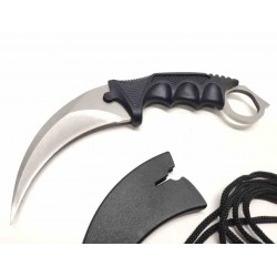 LOT DE 3 Couteau Griffe S-TEC Karambit Lame Acier Inox Manche ABS Etui Plastique STT222002SL - Livraison Gratuite