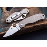 Couteau Spyderco Para 3 Brown Micarta Lame Acier CPM Cru-Wear Clip Compression Lock USA SC223MPCW - Livraison Gratuite