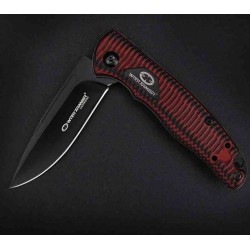 Couteau WithArmour Coral Lame en Acier D2 Manche en G10 Black Red Slip Joint WAR095RG - Livraison Gratuite