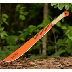 Machette Marbles Machete Orange Lame Acier Inox Manche Bois MR12718 - Livraison Gratuite