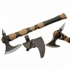 Hache Viking Beard Axe Pickaxe Lame Acier Carbone Manche Bois Etui Cuir PA882464 - Livraison Gratuite