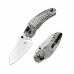 Couteau Kizer Cutlery Bulldog Black Manche Micarta Lame Acier 154CM IKBS Clutch Lock Clip KIV3672C2 - Livraison Gratuite