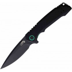 Couteau ABKT TAC AB Elite Folding BB Lame Acier D2 Manche G10 Noir Liner Lock Clip AB1045B - Livraison Gratuite