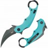 Couteau Kubey Rogue Recurve Karambit Tiffany Lame Acier 14C28N Manche G10 IKBS Clip KUB298D - Livraison Gratuite