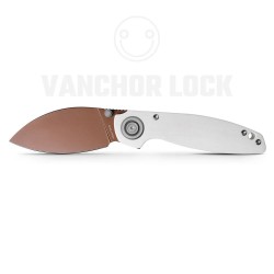 Couteau Vosteed Shilin Cutter White Lame Acier 154CM Manche G10 IKBS Vanchor Look Clip VOSA2803 - Livraison Gratuite