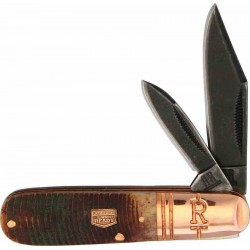 Couteau Rough Ryder Backwoods Bushcrafter Barlow Lame Acier Inox 440A Clip Point et Pen Manche Os RR2039 - Livraison Gratuite