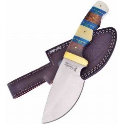 Couteau Skinner Frost Fixed Blade Lame Acier Inox Manche en Os & Bois Etui Cuir FCSW003SBWW - Livraison Gratuite