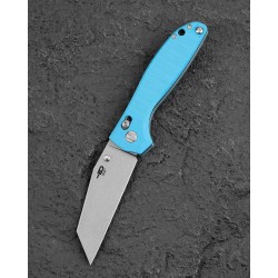 Couteau Bestech Liger Light Blue Lame Acier D2 Stonewash Manche G10 IKBS Crossbar Lock BTKG61D - Livraison Gratuite