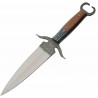 Couteau Dague Manta Hunter Lame Forgée Acier 1045 Manche Bois Etui Cuir PA4460 - Livraison Gratuite