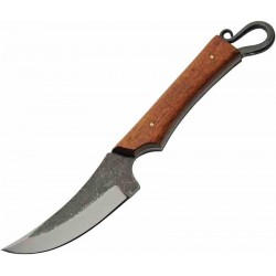 Couteau Skinner Forged Pitch Lame Forgée Acier 1045 Manche Bois Etui Cuir PA4459 - Livraison Gratuite