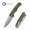 Couteau CIVIVI Photonix Green Lame Acier 14C28N Manche G10 IKBS Liner Lock Clip CIVC23081B2 - Livraison Gratuite