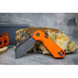 Couteau Vosteed Hedgehog Orange Lame Acier S35VN Manche Alu Top Liner Lock Clip VOSA1305 - Livraison Gratuite