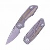 Couteau Real Steel Delta 2600 Titane/Micarta Lame Acier S35VN Manche Titane Frame Lock Clip RS7101G - Livraison Gratuite