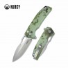 Couteau Kubey RDF Camo Lame Acier AUS-10 Manche G10 IKBS Button Lock Clip KUB316C - Livraison Gratuite