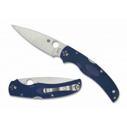 Couteau Spyderco Native Chief Blue Lame Acier CPM-S110V Manche FRN Lockback USA SC244PDBL - Livraison Gratuite