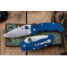 Couteau Spyderco Manix 2 XL Lame Acier CPM SPY27 Manche G10 Bleu Ball Bearing USA SC95GPCBL2 - Livraison Gratuite