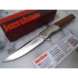 Couteau Kershaw Enhance A/O Lame Acier Inox Manche Bois Liner Lock Clip KS1419 - Livraison Gratuite