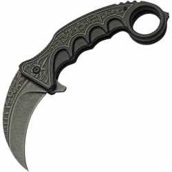 Lot de 3 Couteau Pliant A/O Rite Edge Gothic Karambit Lame Acier 3Cr13 Manche ABS Liner Lock CN300612BK - Livraison Gratuite