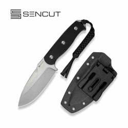 Couteau SENCUT Toxodon Black Lame Acier 9Cr18MoV Manche G10 Etui Kydex S240361 - Livraison Gratuite