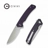 Couteau Civivi Merit Purple Lame Acier 14C28N Manche Micarta IKBS Clip Liner Lock CIVC240123 - Livraison Gratuite