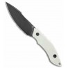 Couteau Tenable Luccio White Lame Harpon Acier Sandvik 14C28N Manche G-10 Etui Kydex G007A3 - Livraison Gratuite