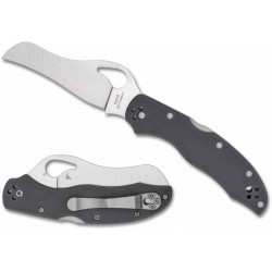 Couteau Spyderco Byrd Gooney Lame Hawkbill/Sheepsfoot Acier 9Cr14MoV Manche G-10 Lockback Clip BY24GPGY - Livraison Gratuite