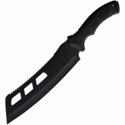 Couteau ElitEdge Tactical Machette Lame Acier 440C Manche Caoutchouc Etui Nylon EE20660BK - Livraison Gratuite