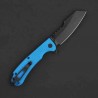 Couteau Daggerr Rhino Blue Lame Acier 8Cr14MoV Black Manche G10 Bleu Liner Lock Clip DGRRNFBLBW - Livraison Gratuite