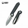 Couteau Kubey Royal Black Lame Clip Point Acier 14C28N Manche G10 Liner Lock IKBS Clip KUB321P - Livraison Gratuite