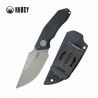 Couteau Fixe Kubey Basilisk Black Lame Acier 14C28N Manche G10 Noir Étui Kydex KUB381A - Livraison Gratuite