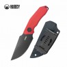 Couteau Fixe Kubey Basilisk Red Lame Acier 14C28N Manche G10 Étui Kydex KUB381B - Livraison Gratuite