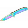 Couteau Pliant A/O Kershaw Outcome Lame Acier 8Cr13MoV Manche Rainbow Frame Lock Clip KS2044RBW - Livraison Gratuite