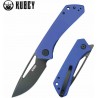 Couteau Pliant Kubey Thalia Blue Lame Acier 14C28N Manche G-10 IKBS Liner Lock Clip KUB331P - Livraison Gratuite