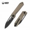 Couteau Kubey Royal Nest Tan Lame Clip Point Acier D2 Manche G10 Liner Lock IKBS Clip KUB321E - Livraison Gratuite