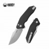 Couteau Kubey Basilisk Black Manche G10 Lame Tanto Acier 14C28N SW IKBS Button Lock Clip KUB391A - Livraison Gratuite