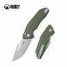 Couteau Kubey Basilisk OD Green Manche G10 Lame Tanto Acier 14C28N SW IKBS Button Lock Clip KUB391B - Livraison Gratuite