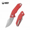 Couteau Kubey Basilisk Red Manche G10 Lame Tanto Acier 14C28N SW IKBS Button Lock Clip KUB391E - Livraison Gratuite