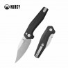 Couteau Kubey Hades Black Lame Wharncliffe Acier 14C28N Manche G10 IKBS Button Lock Clip KUB394A - Livraison Gratuite