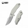 Couteau Kubey Basilisk Ivory Manche G10 Lame Tanto Acier 14C28N IKBS Button Lock Clip KUB391D2 - Livraison Gratuite