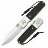 Couteau Pliant CJRB Locust Black/Green Lame Spear Point AR-RPM9 G10 Button Lock IKBS J1951SBK - Livraison Gratuite